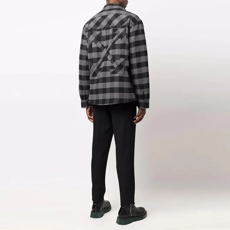 OFF-WHITE Checked Hooded Shirt-2