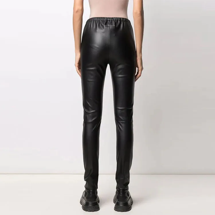 MM6 Maison Margiela Faux leather Leggings-2