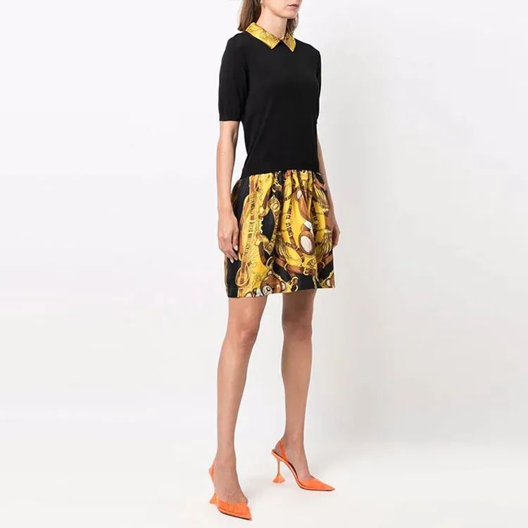 MOSCHINO Short-Sleeved Dresses Women's Black-3