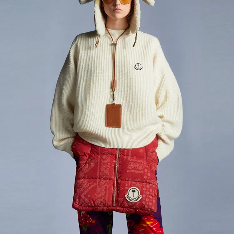 Palm Angels X MONCLER GENIUS MONCLER GENIUS X PALM ANGEL Sweaters Unisex Silk White-3