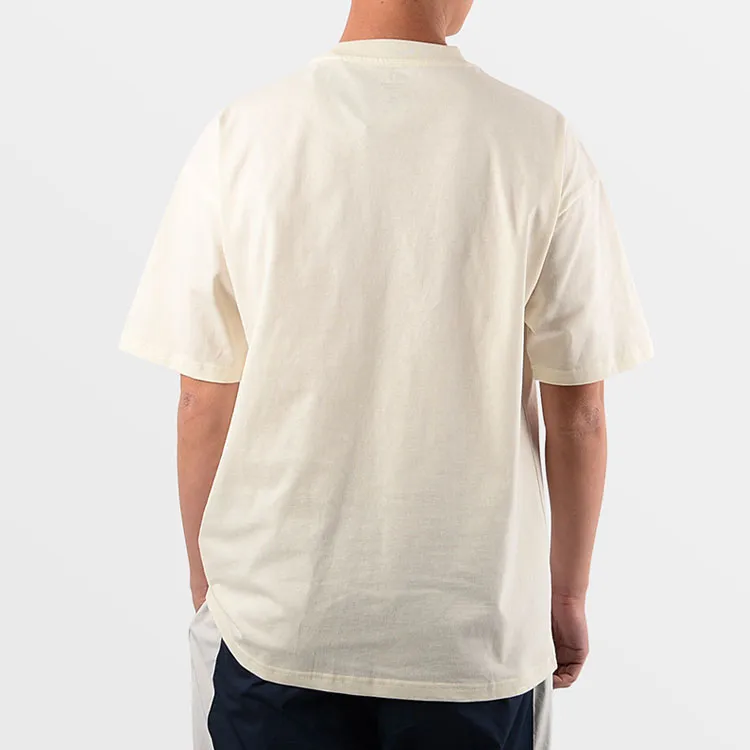 Converse Drop Shoulder Sleeve T Shirt Unisex Ecru-2