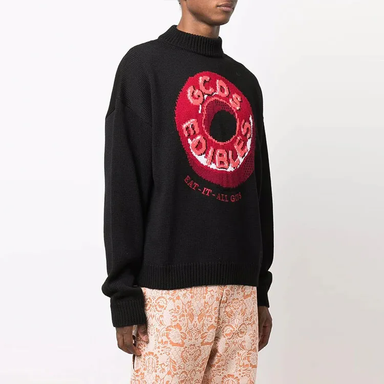GCDS Donut Logo Intarsia Jumper-3