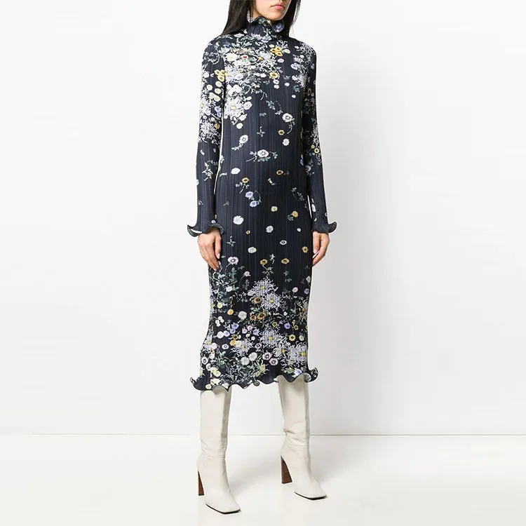 Givenchy Long-Sleeved Dresses Women's Blue-2
