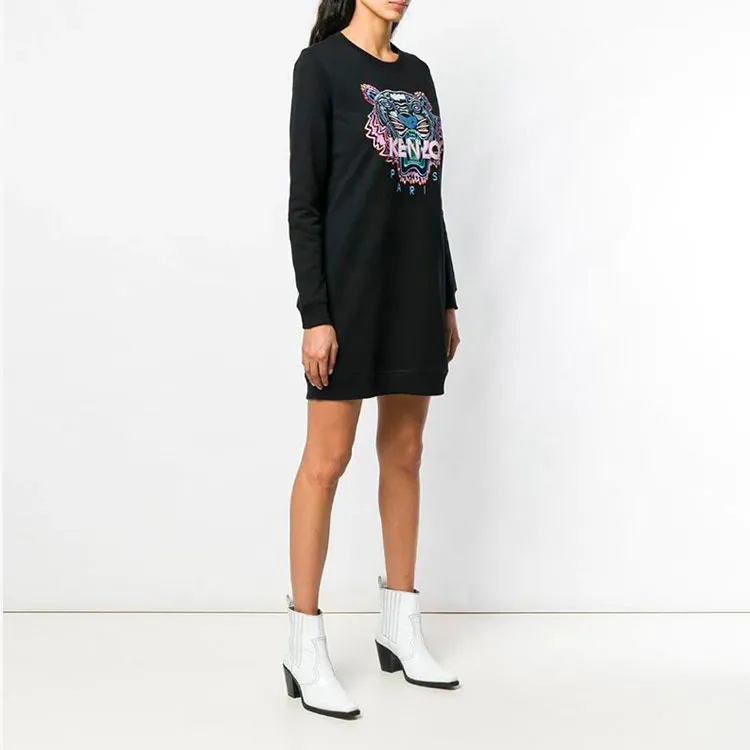 KENZO Long Sleeved Dresses Women's Black-3
