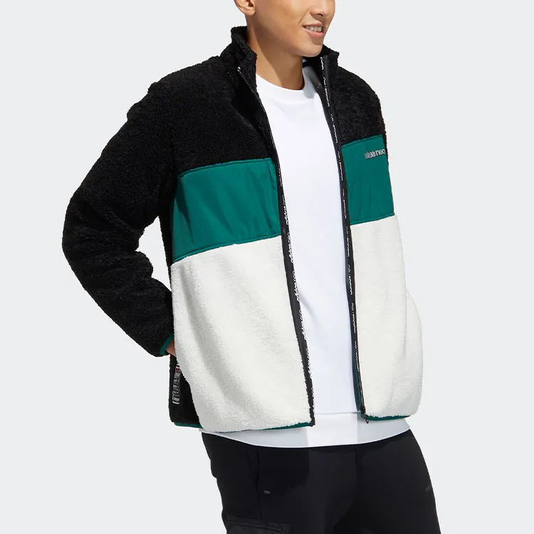 Adidas Neo Jackets Men Black & Han Jade White-3