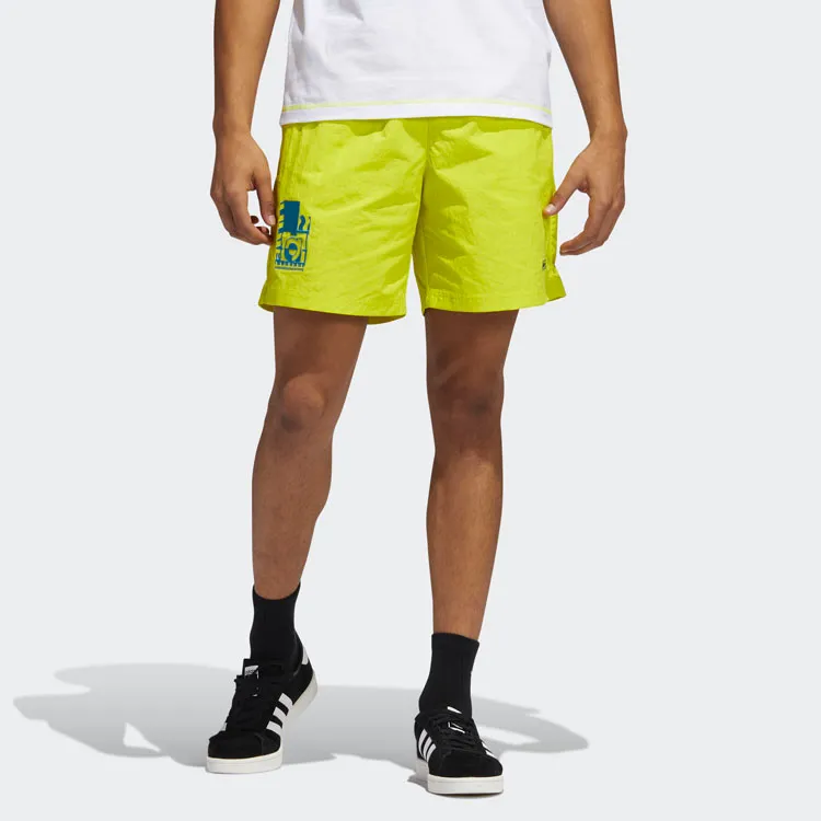 Adidas Originals Casual Shorts Men Yellow Green-1