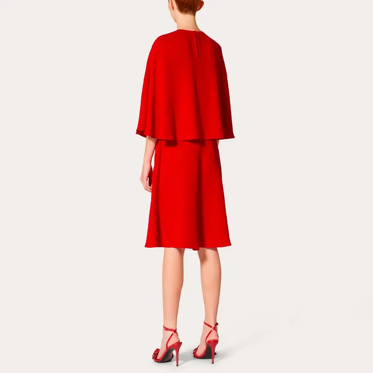 Valentino Long-Sleeved Dresses Women's Red-2