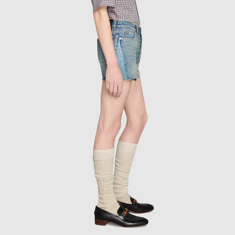 GUCCI Denim Shorts Men Blue-3