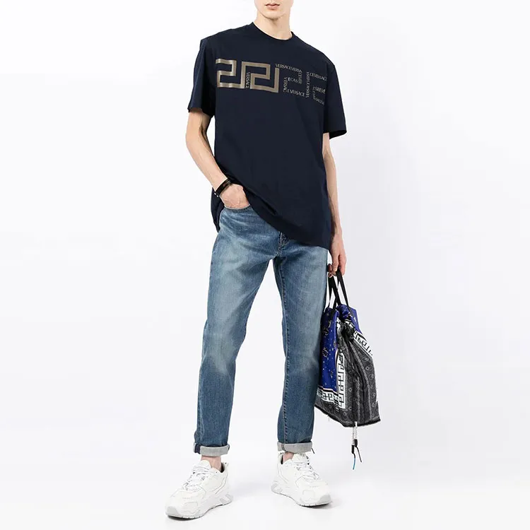 VERSACE T Shirts Men Dark Blue-1