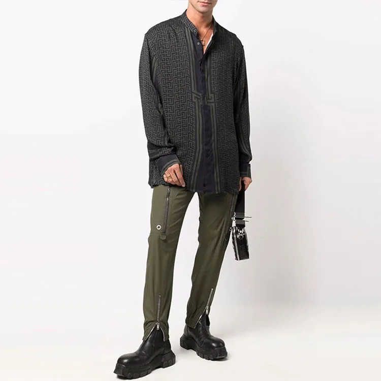 BALMAIN Shirts Men Dark Green-3