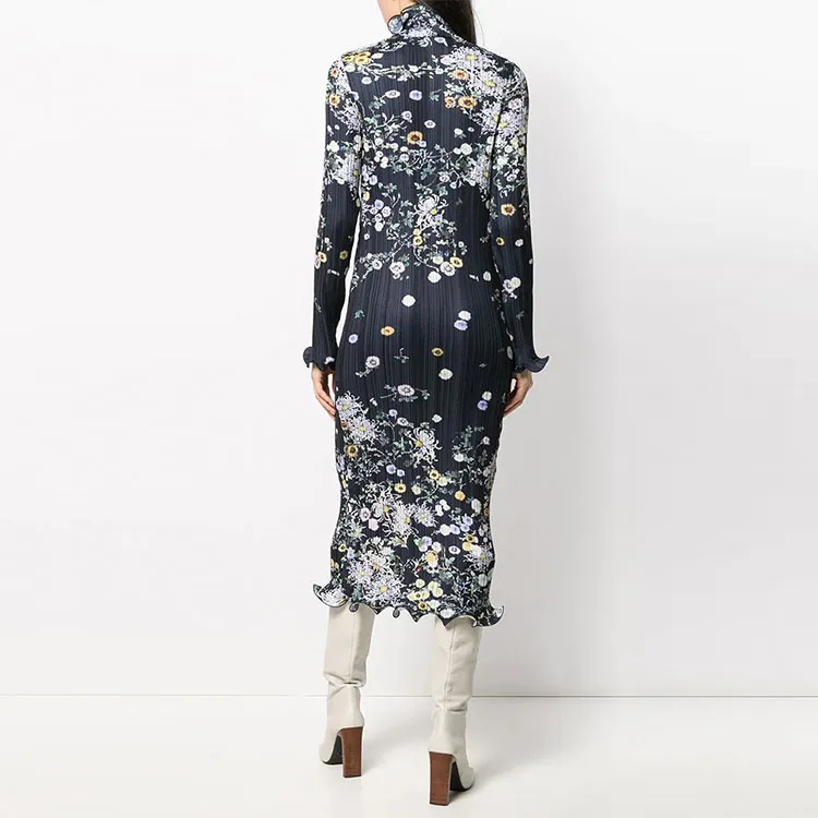 Givenchy Long-Sleeved Dresses Women's Blue-1
