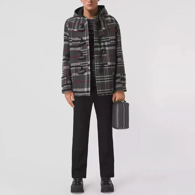 Burberry Coats Fall And Winter Coat Men's Charcoal Gray 80450071-2