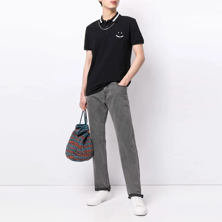 PS By Paul Smith PS Smile Polo Shirts Men Black-2
