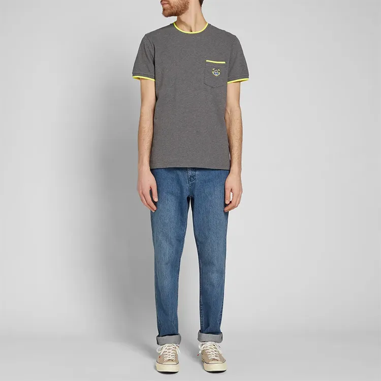 KENZO Classic Tiger Head T Shirts Men Gray-1