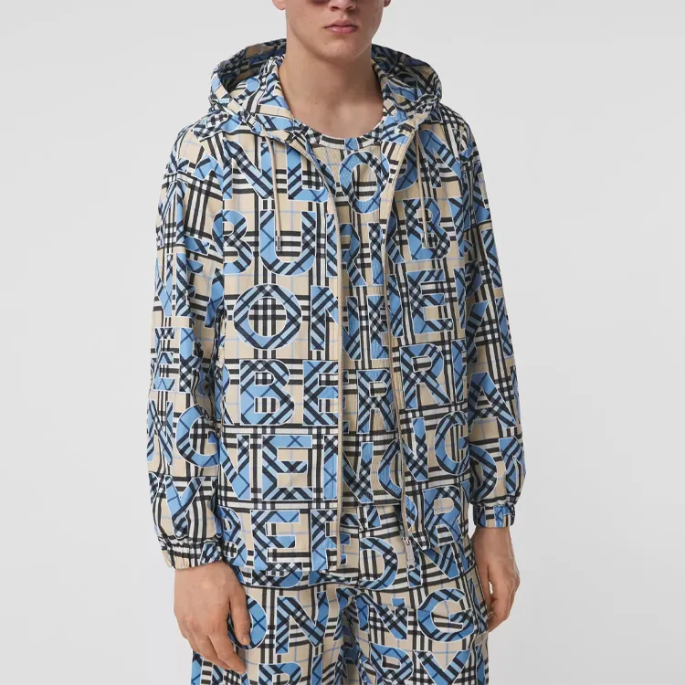 Burberry Logo Print Vintage Check Hooded Jacket-2