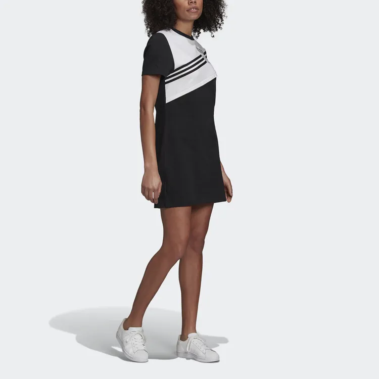 Adidas Originals Short Sleeved Dresses Women's Black-4