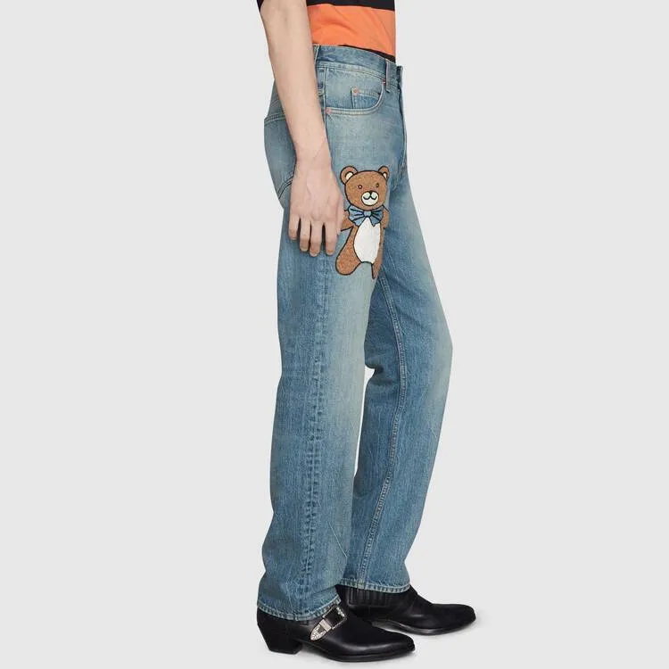 GUCCI Jeans Men Blue-5