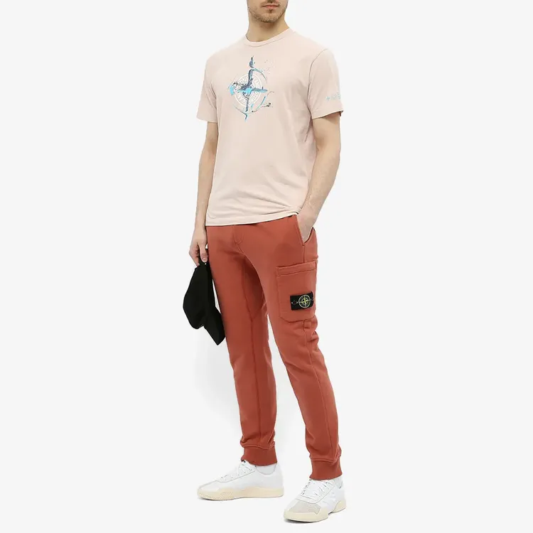 STONE ISLAND T Shirts Men Pink-3
