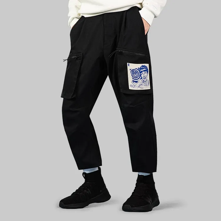 LiNing x TAIZI,LIANMINGKUAN Basketball Collection Cargo Pants Men's Standard Black-4