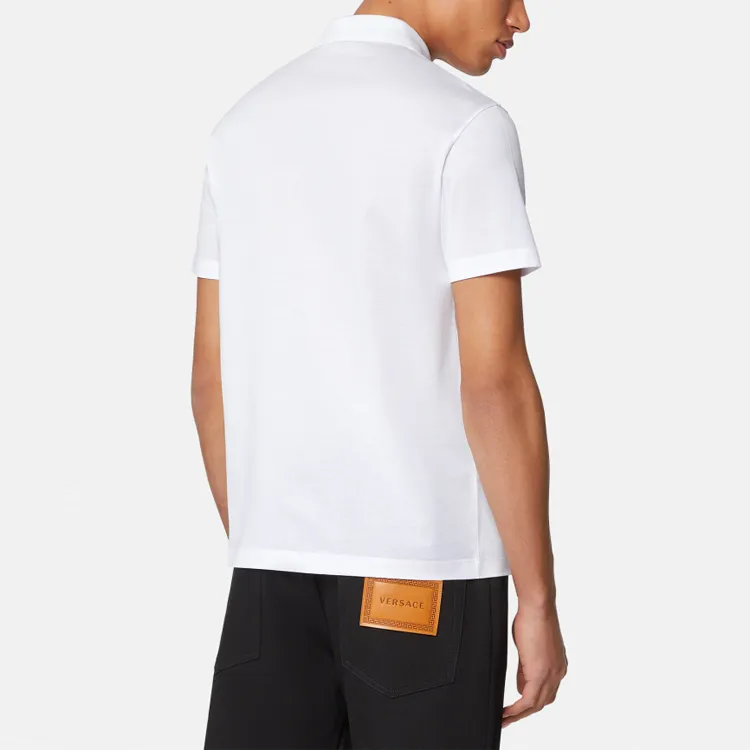 VERSACE Polo Shirts Men White-4