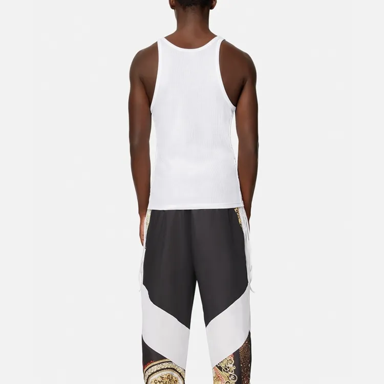VERSACE Tank Tops Men White-3