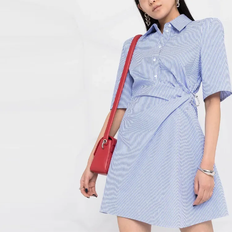 OFF-WHITE SS21 Short-Sleeved Dresses Women's Blue-4