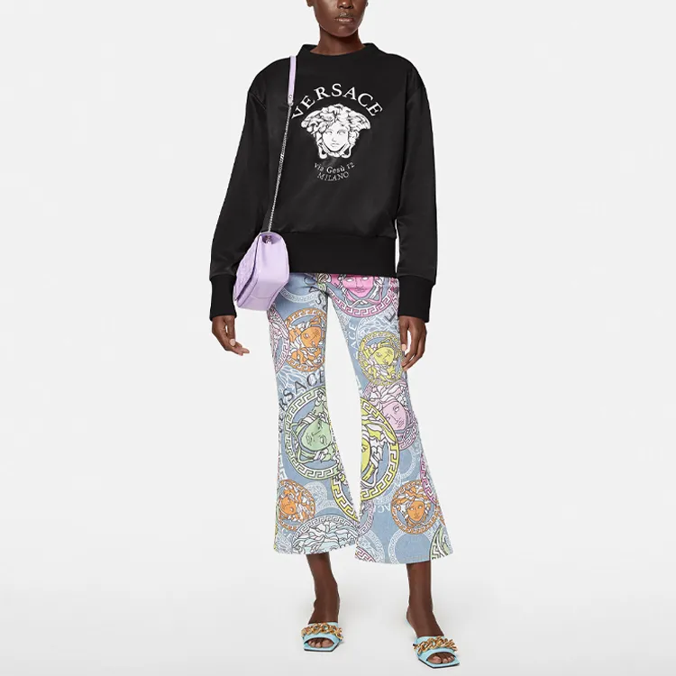 VERSACE Medusa Emboidered Sweatshirt 'Black'-4
