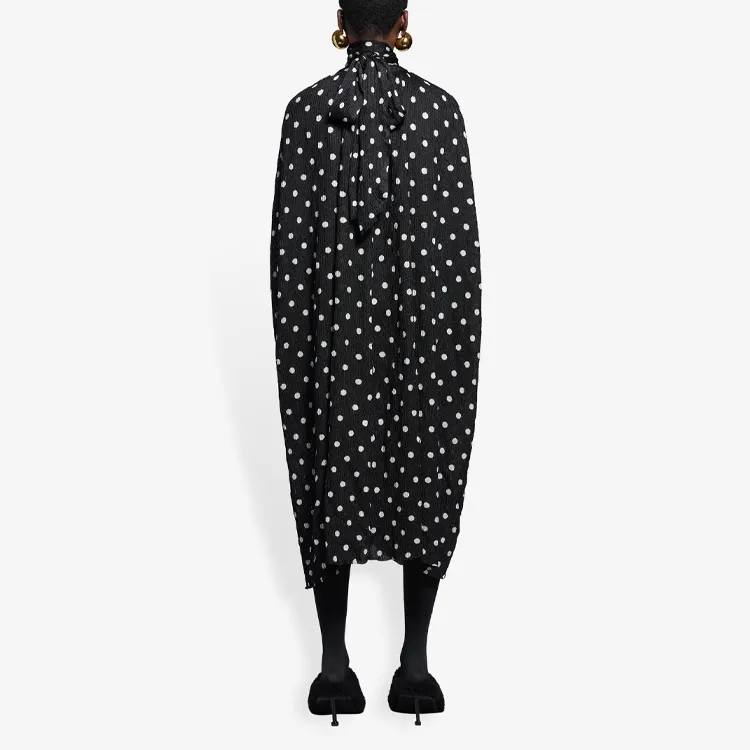 Balenciaga Long-Sleeved Dresses Women's Black-4