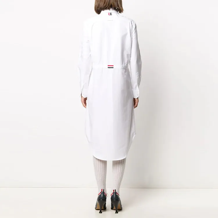 THOM BROWNE· Long Sleeved Dress Women's White-1