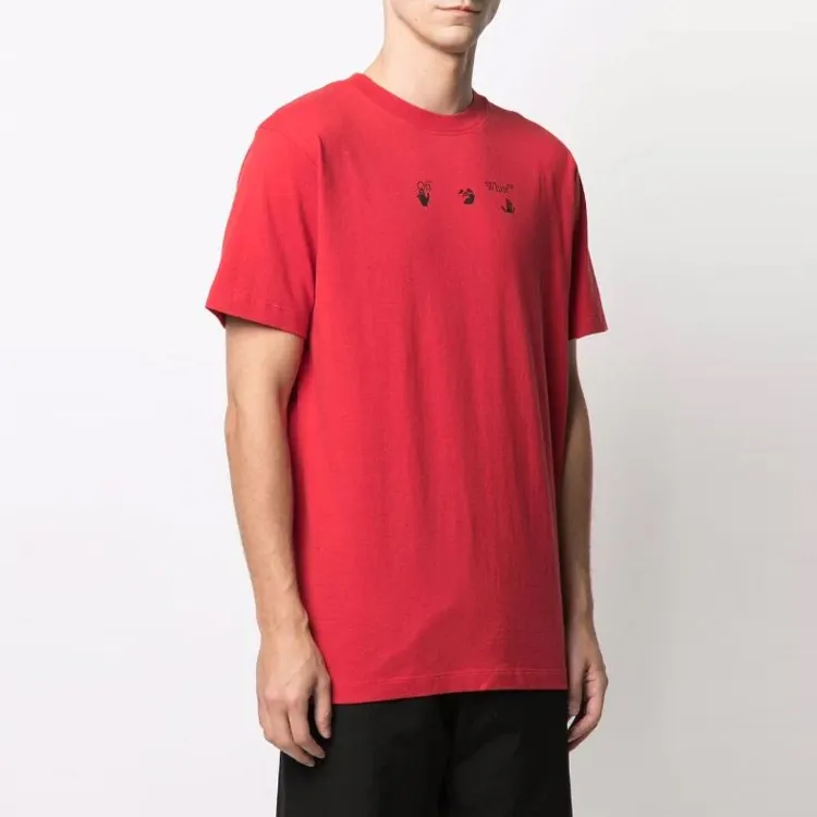 OFF WHITE SS21 T Shirts Men Red-3