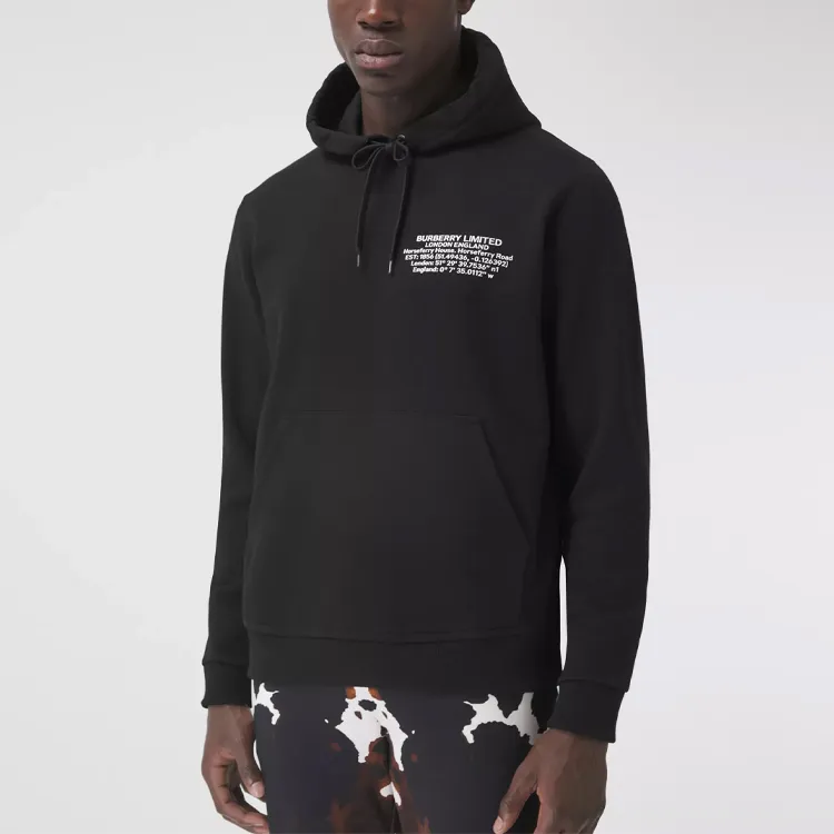 Burberry Location Print Drawstring Hoodie-1