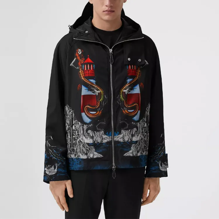 Burberry Jackets Coats Men's Black-3