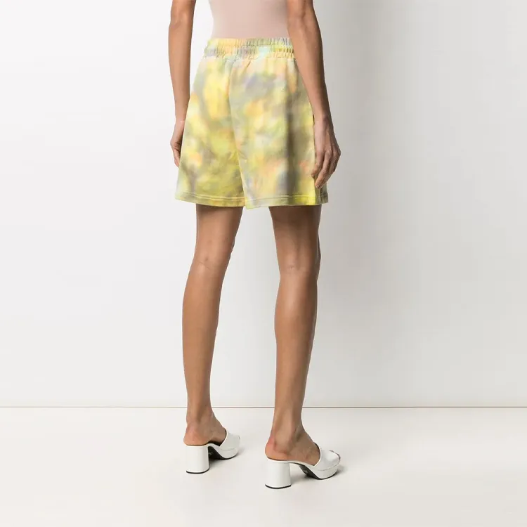 MSGM Micro Logo Printed Tie Dye Shorts-3