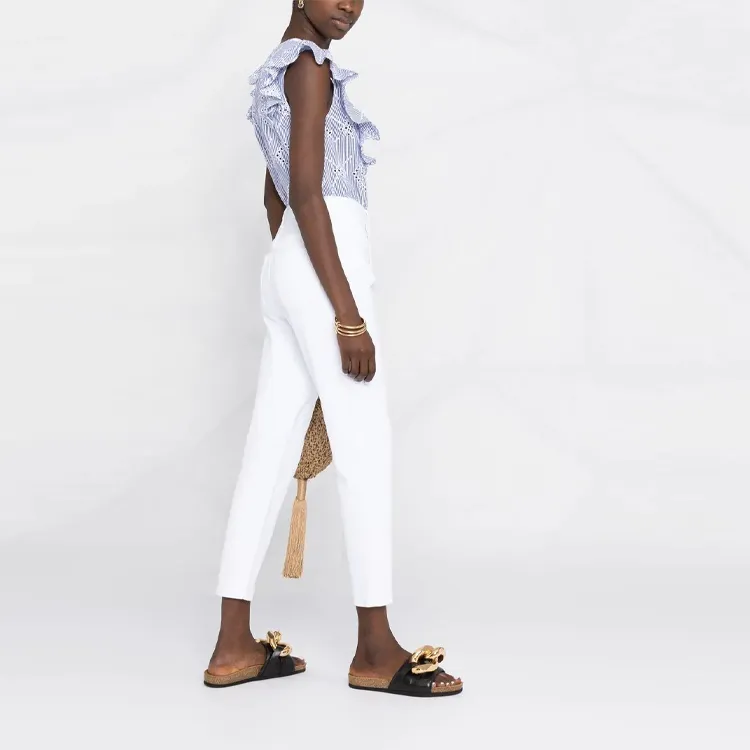 J BRAND SS21 Straight Moderate Casual Pants Women's White-3