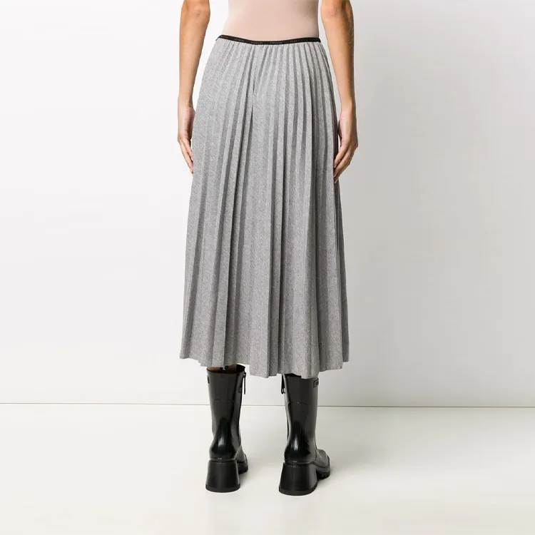 Moncler Casual Long Skirts Women's Gray-3