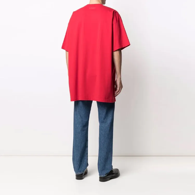 Vetements T-Shirts Unisex Red-4
