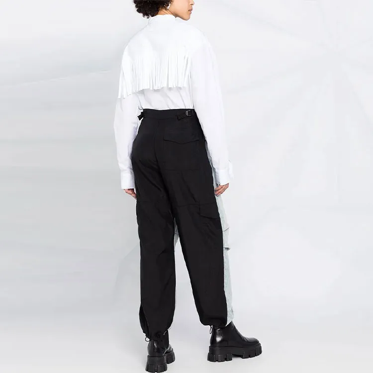 PALM ANGELS Logo Embroidered Fringed Shirt-3