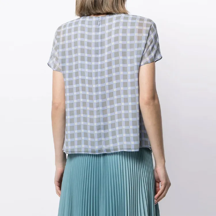 EMPORIO ARMANI T Shirts Women's Gray Blue-3