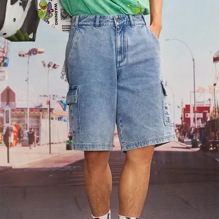 LiNing x Disney Denim Shorts Men's Blue-5