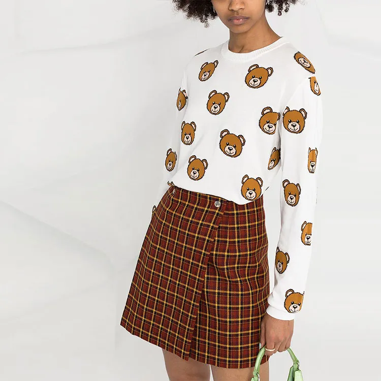 MOSCHINO Slim Fit Sweater Women's White-4
