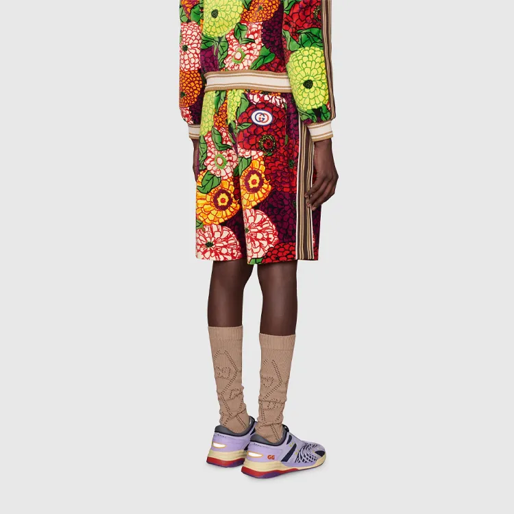 GUCCI X Ken Scott Floral print Track Shorts-3