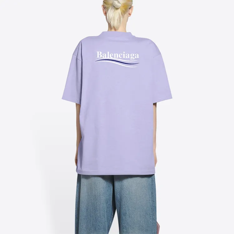 Balenciaga Political Campaign T Shirt 'Purple'-3
