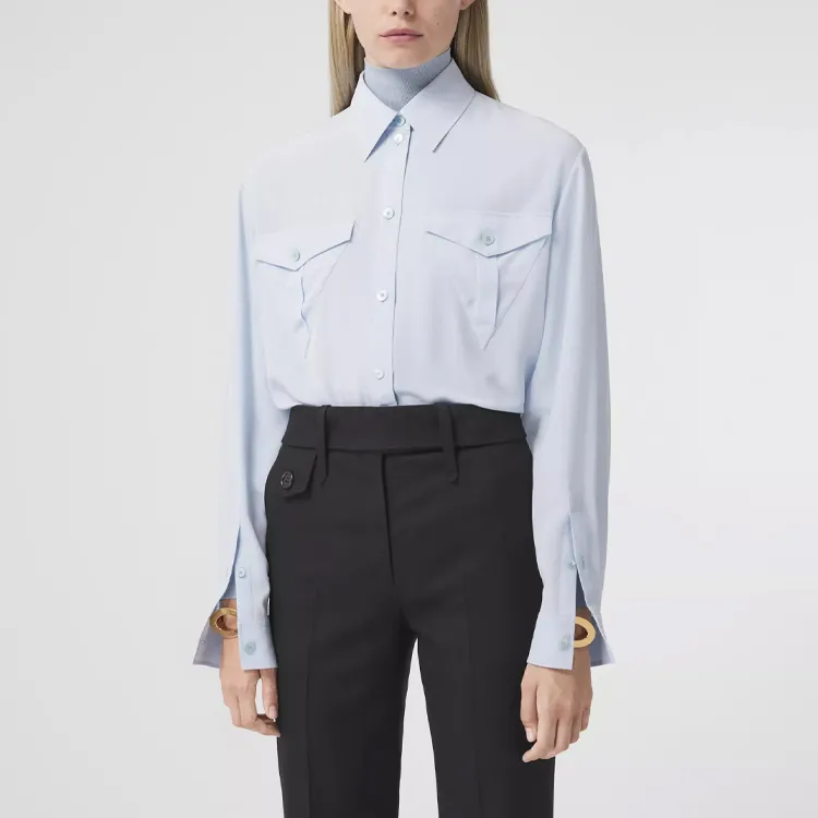 Burberry Shirt Women's Light Blue-2