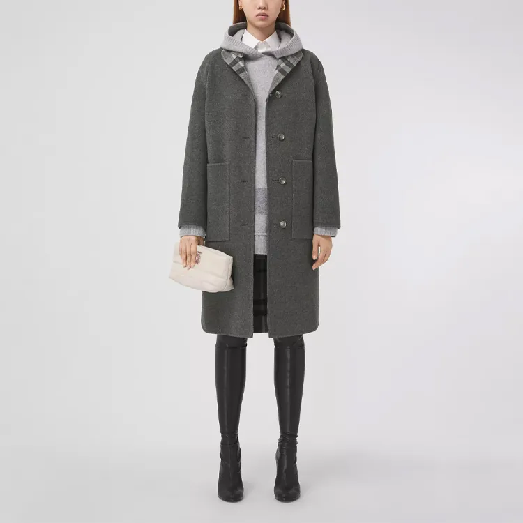 Burberry Coats Women's Gray-5