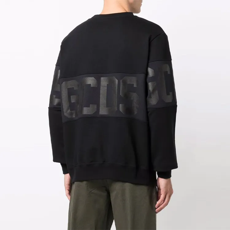 GCDS Logo Printed Panelled Sweatshirt-1