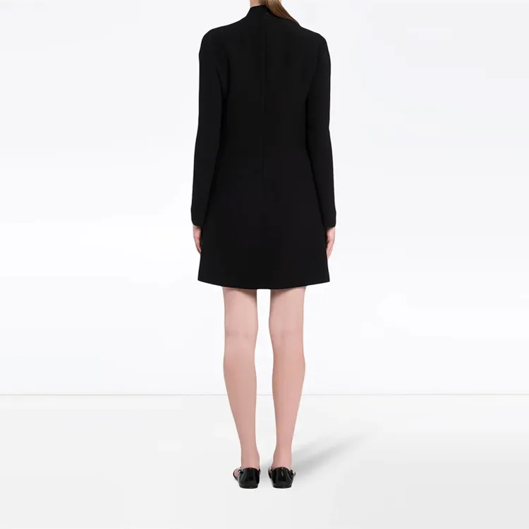 PRADA Long Sleeved Dresses Women's Black-1