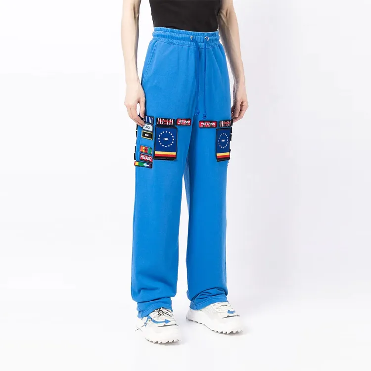 Hood By Air Knitted Sweatpants Unisex Blue-3
