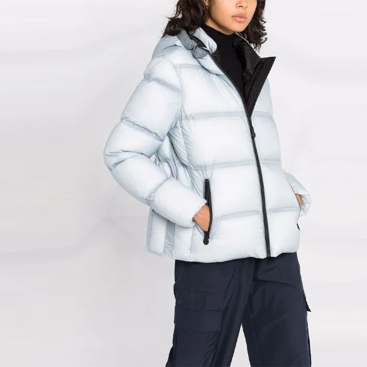 Moose Knuckles Down Jackets Women's Silvery White-4