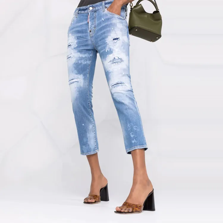 DSQUARED 2 Ripped-detail Cropped Jeans-3