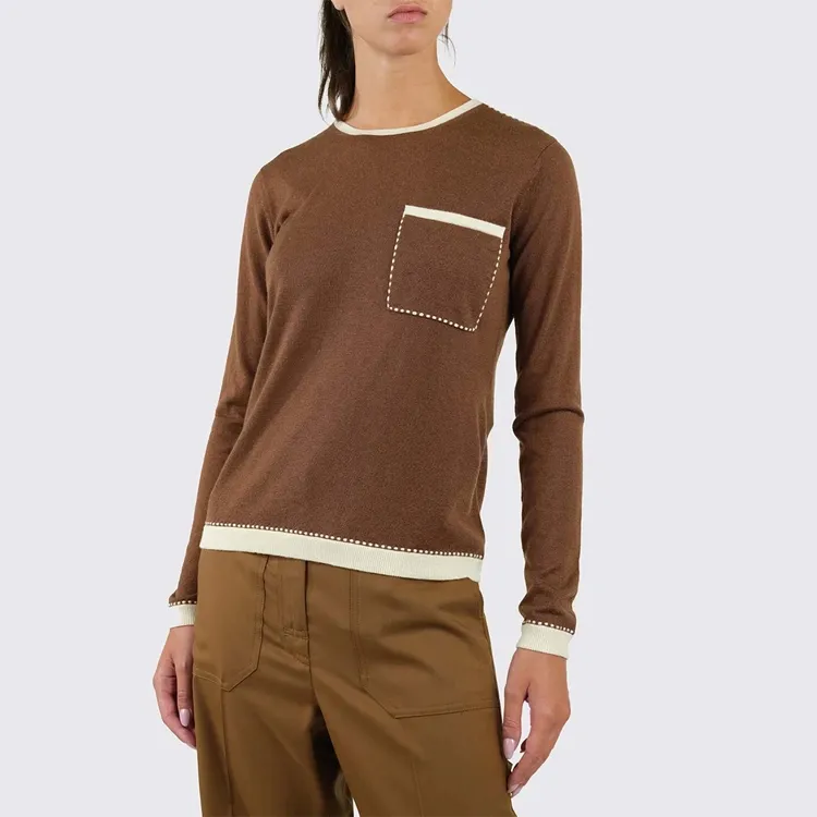 MaxMara Cashmere Sweaters Women's Brown-3